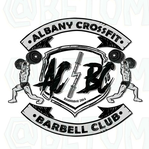 Ink artwork with the title 'Albany Crossfit Logo Contest'