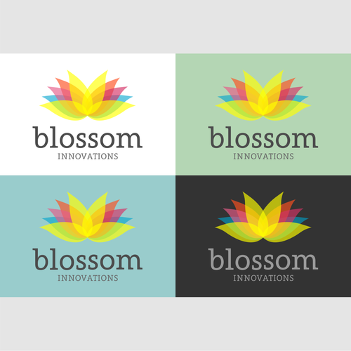 Full color logo with the title 'blossom'
