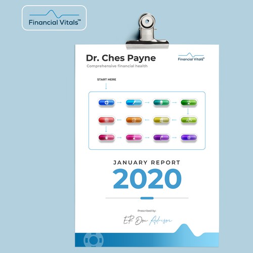 Annual report design with the title 'Financial Report'