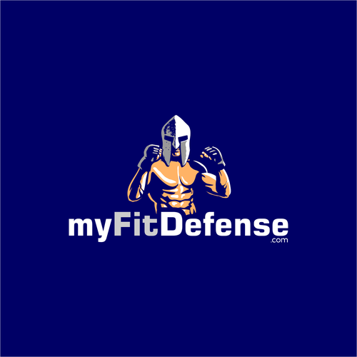 Workout logo with the title 'Logo Design for myFitDefense'