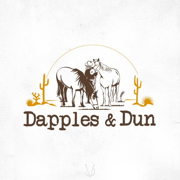 Cowboy logo with the title 'Dapples & Dun'