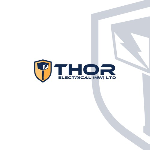 Bolt design with the title 'Thor Logo (for sale)'