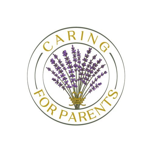 Lavender logo with the title 'Caring for parents'