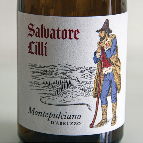 Hand-drawn label with the title 'Salvatore Lilli'