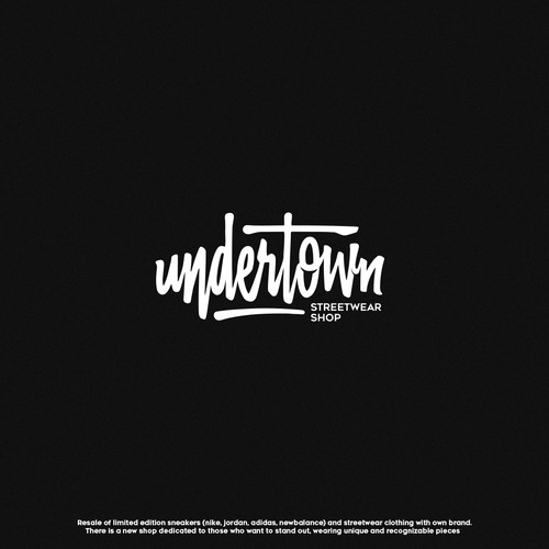 Hand-lettered logo with the title 'undertown'