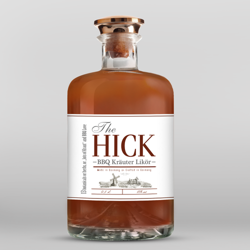 Craft label with the title 'The Hick'