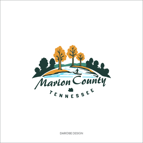 Recreation logo with the title 'landscape logo for Marion County , Tennessee'