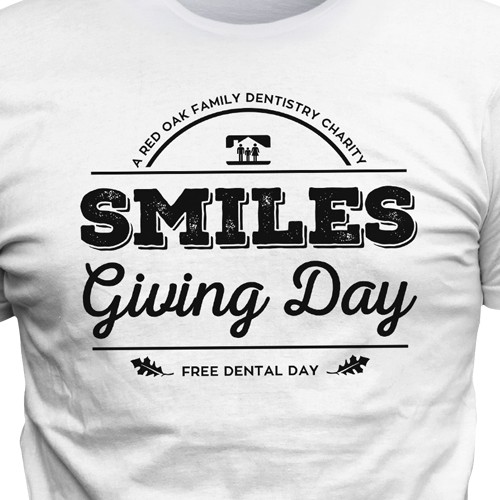 Smile t-shirt with the title 'T shirt Design for Charity and Dentistry'