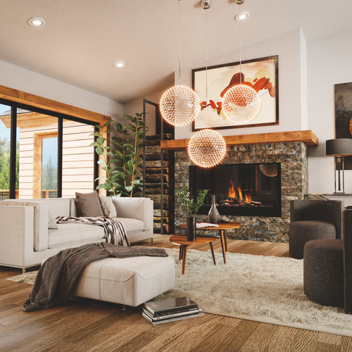 Architecture design with the title '3d rendering for a living room'