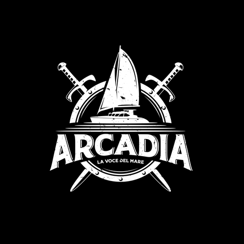 Pirate logo with the title 'Arcadia'
