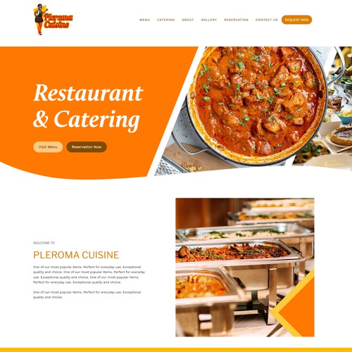 Atom design with the title 'Food for Square Online Site'