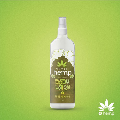 Weed design with the title 'Truly Hemp  product label'
