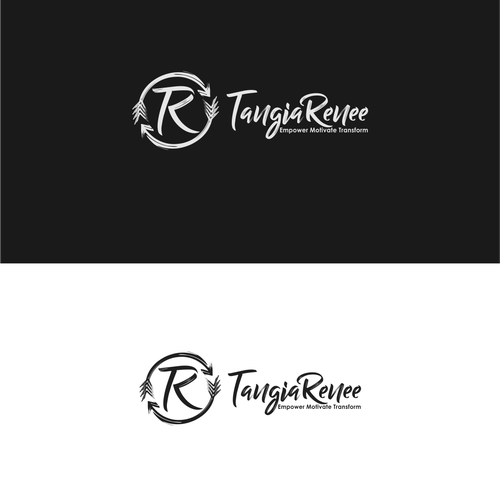Brush lettering design with the title 'Tangia Renee'