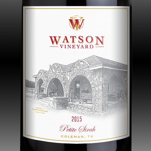 Wine label with the title 'Classy wine label design'