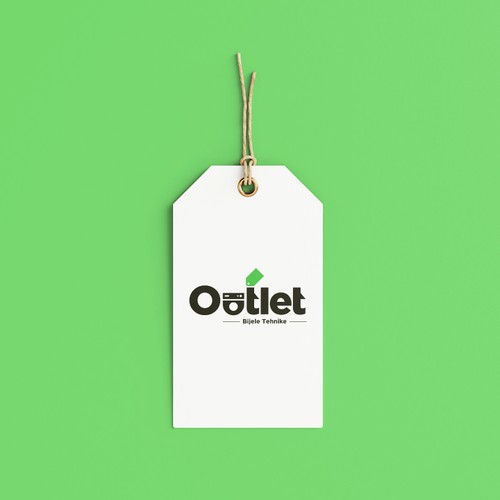 Tag design with the title 'OUTLET'