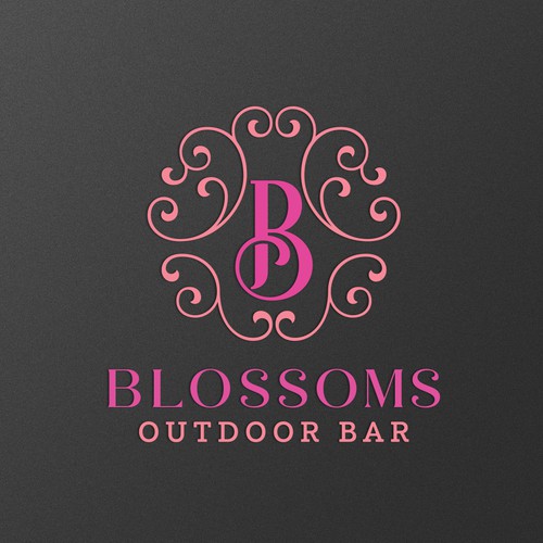 Bar design with the title 'Logo design for Blossoms Outdoor Bar'