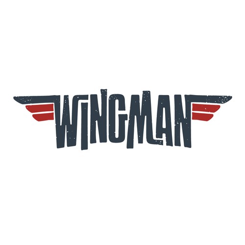 Distressed logo with the title 'Chicken Wing Shop Logo'