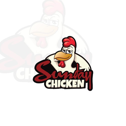 Chicken king logo with the title 'Sunday Chicken Logo'