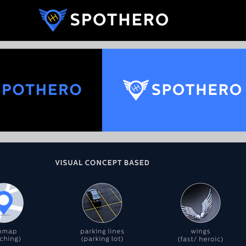 Map logo with the title 'Logo for Spothero'