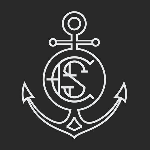 Navy design with the title 'Monoline style for CS logo'