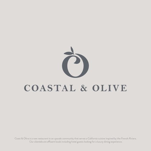Coastal design with the title 'Coastal & Olive Logo'