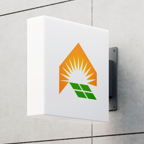 Solar panel design with the title 'Solar Panel + Letter R'