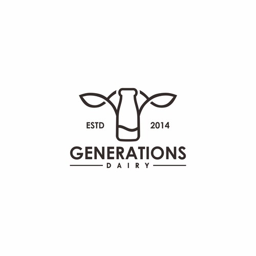 Dairy logo with the title 'Generations Dairy'