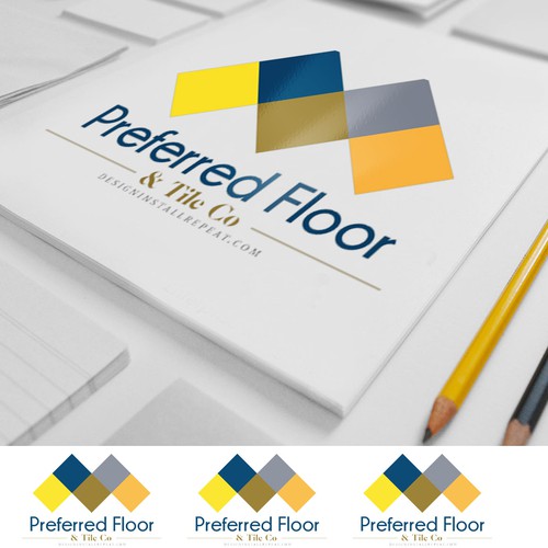 Tile design with the title 'Tiles Company Logo'