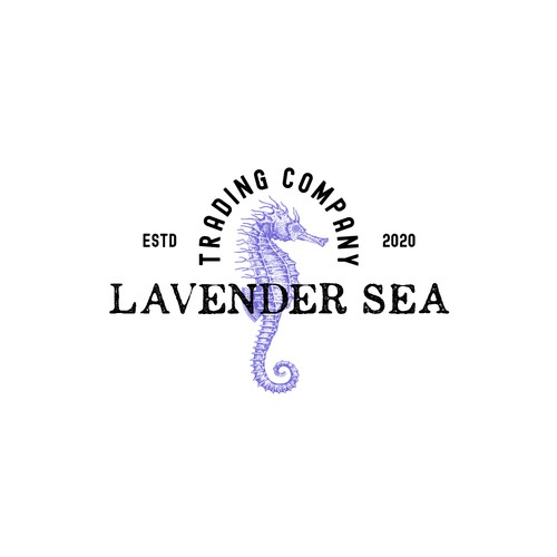 Seahorse logo with the title 'Trading Company Logo'