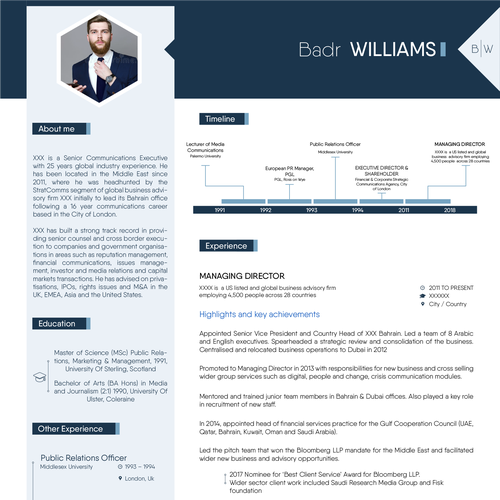 CV design with the title 'Professional Resume'