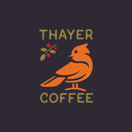 Branch logo with the title 'Simple bird representation for a coffee company '