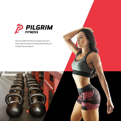Fitness logo with the title 'Pilgrim Fitness'