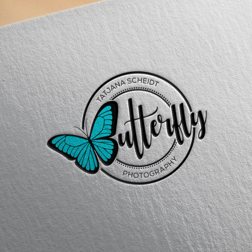 Butterfly logo with the title 'Creative logo for butterfly photografy'