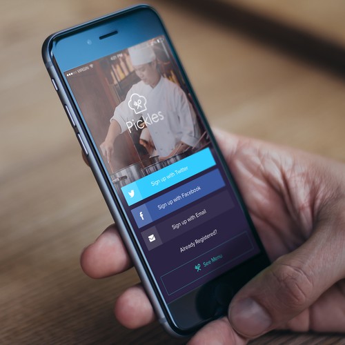 Login design with the title 'Restaurant Mobile App Design '