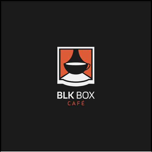 Stage design with the title 'Blk Box Cafe Logo Concept'