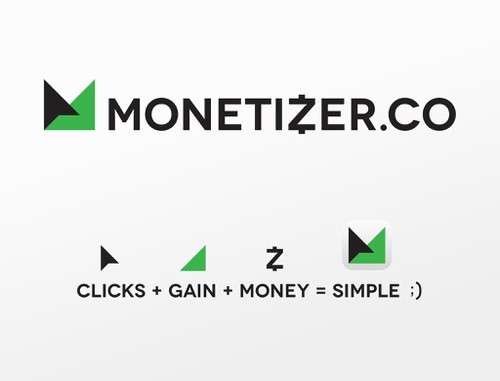 Corporate identity logo with the title 'Logo Monetizer.co'