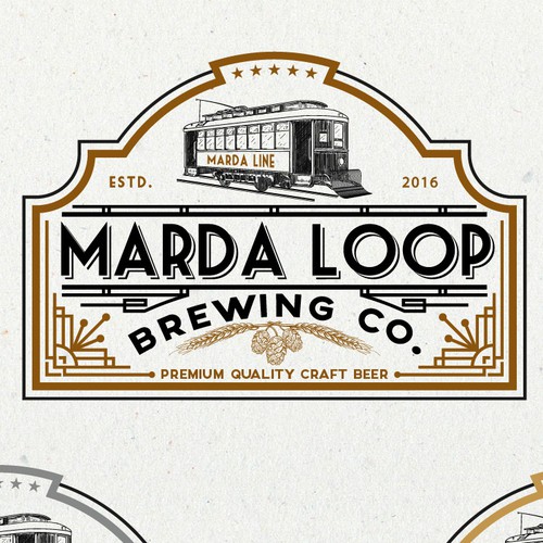 Brewery brand with the title '1920 theme craft brewery'