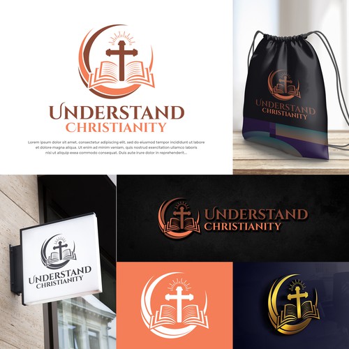 Two-color logo with the title 'Religious Logo for Understand Christianity'