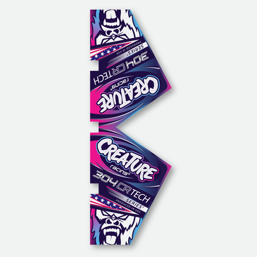 Motocross design with the title 'Exhaust Sticker'