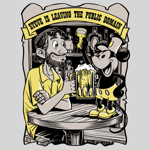 Wedding artwork with the title 'Bachelor T-Shirt'