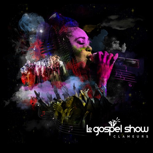 Collage artwork with the title 'Le gospel Show'