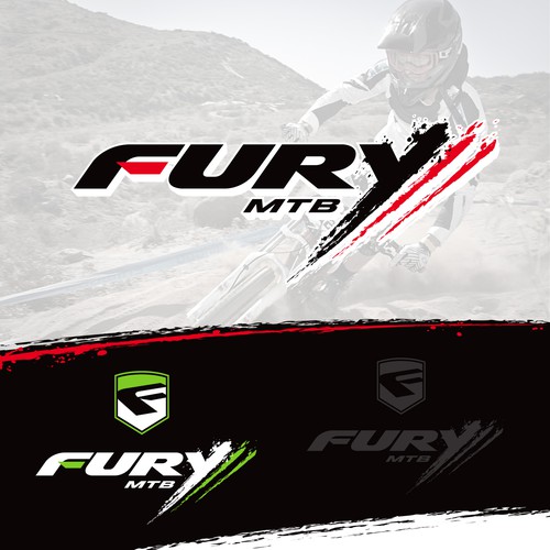 Part logo with the title 'Fury MTB logo design'