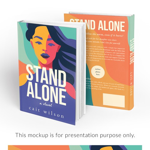 Face book cover with the title 'Modern Book Cover Concept for "Stand Alone"'