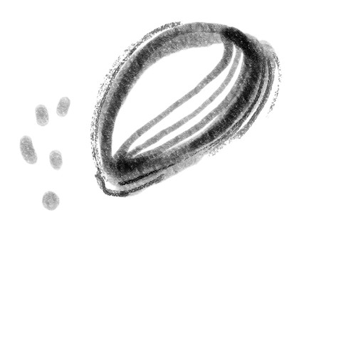 Charcoal design with the title 'Simple charcoal illustrations for a poem book.'