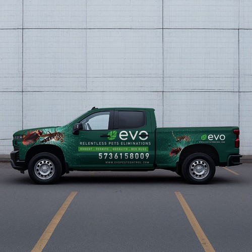 Ant design with the title 'evo pest'