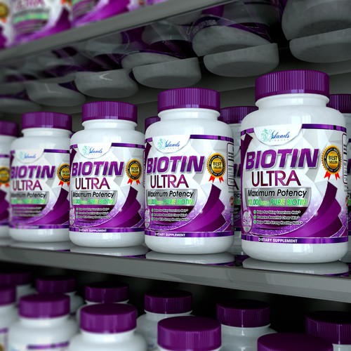 Fresh label with the title 'Biotin Label complete redisign and 3D Images'