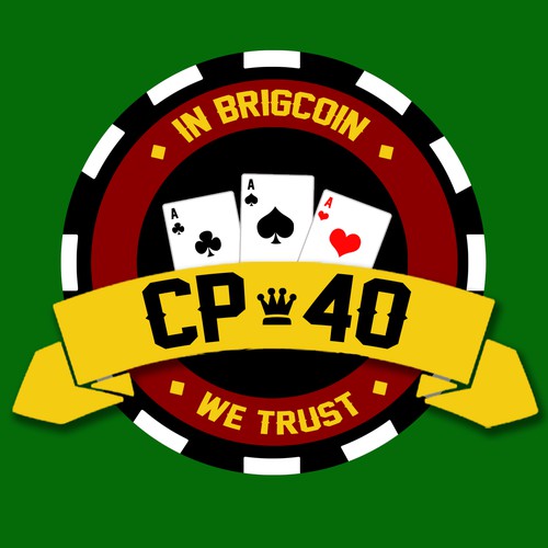 Poker chip design with the title 'Poker table design concept'