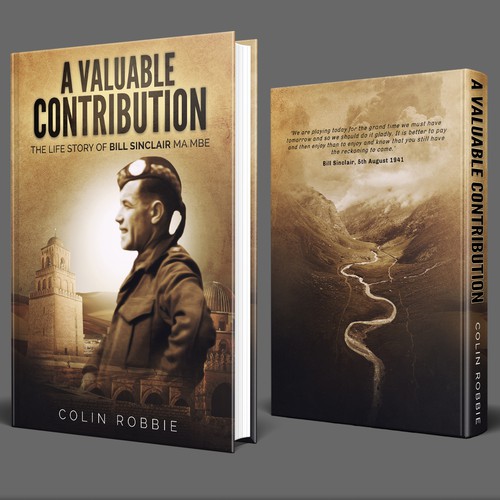 Military book cover with the title 'A Valuable Contribution Book Cover'