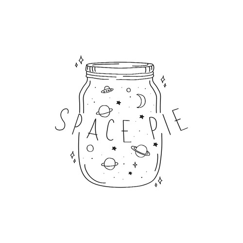 Jar logo with the title 'Space Pie logo'