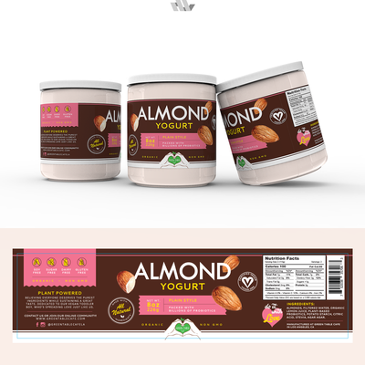 Almond Yogurt Label